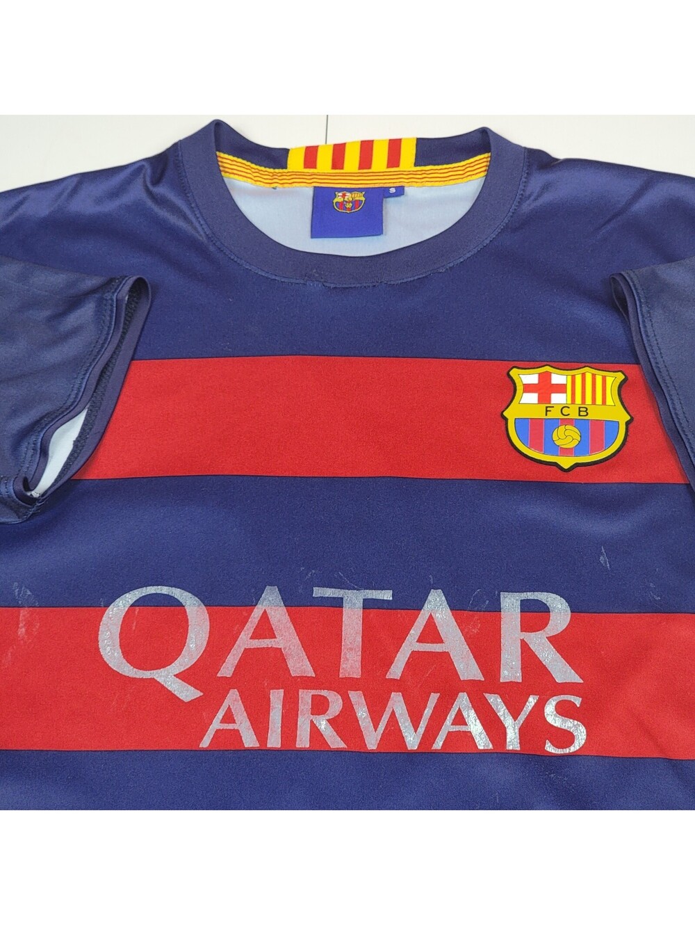 FC Barcelona Messi Men's Jersey T-Shirt Size S Retro 2015-16
